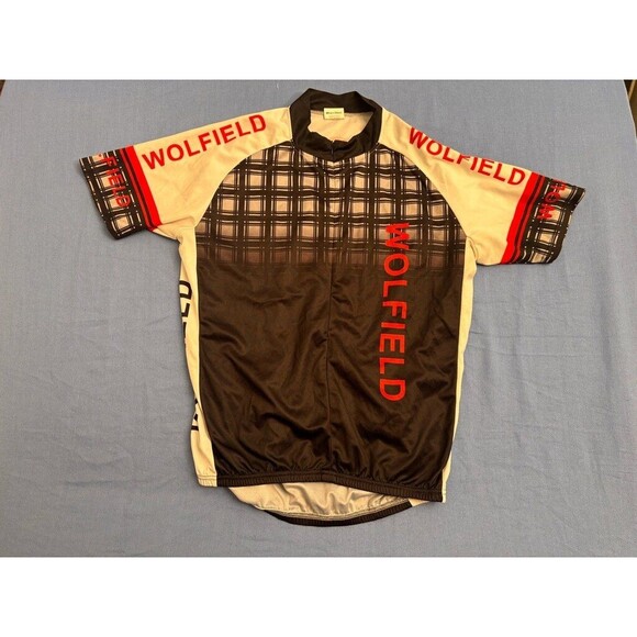 Wolfbike Cycling Jersey Men's Size L Black and White - Picture 1 of 10